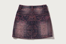 PAISLEY PATTERN DENIM SKIRT
