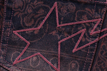 PAISLEY PATTERN DENIM SKIRT
