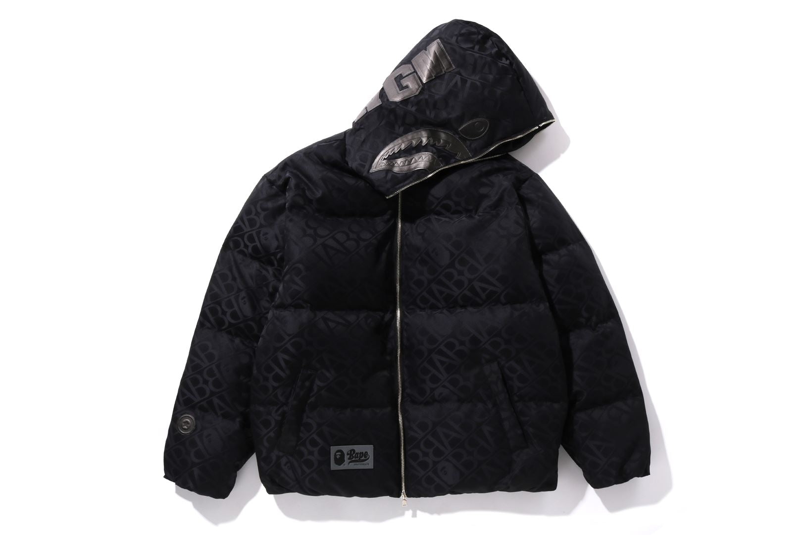 SPORT MONOGRAM SHARK HOODIE PUFFER DOWN JACKET