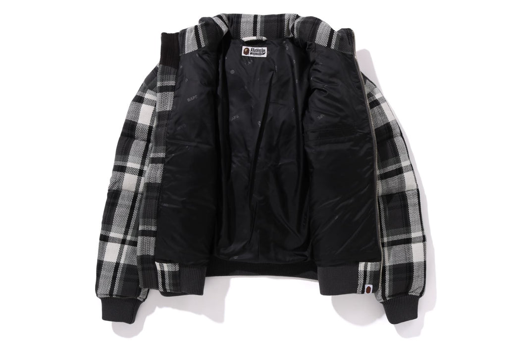 BAPE CHECK DOWN JACKET | bape.com