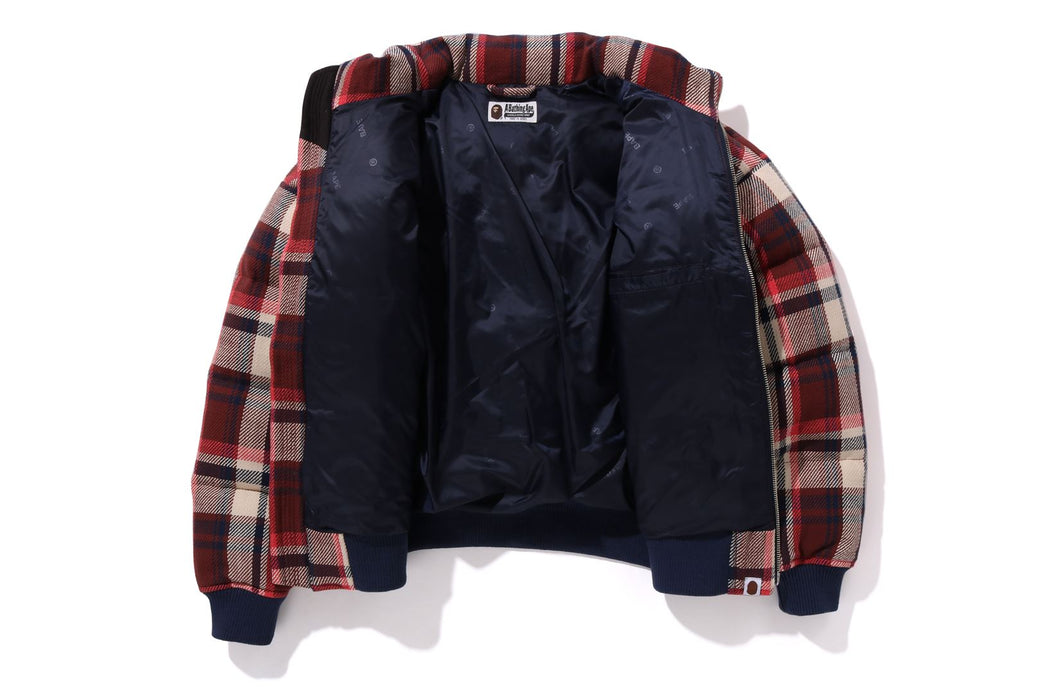 BAPE CHECK DOWN JACKET | bape.com