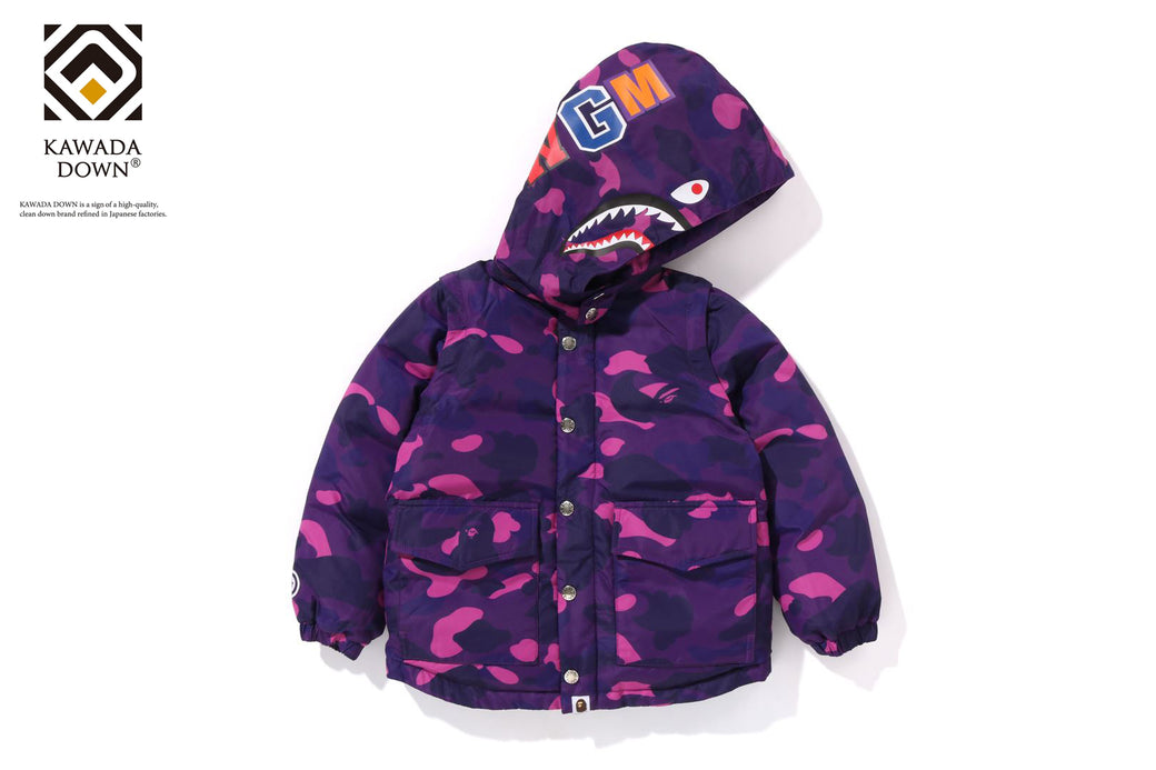 COLOR CAMO SHARK 4WAY DOWN JACKET bape