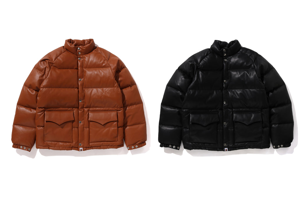 LEATHER CLASSIC DOWN JACKET | bape.com