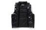 LINE CAMO DEBOSSED NYLON DOWN VEST