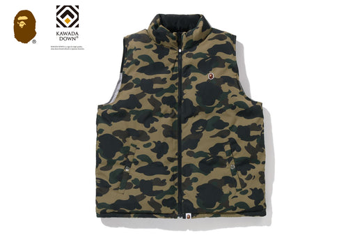 A BATHING APE カモ　リバーシブル　ダウンベスト 美品 A BATHING APE CAMO リバーシブル ダウンベスト S 【公式通販】