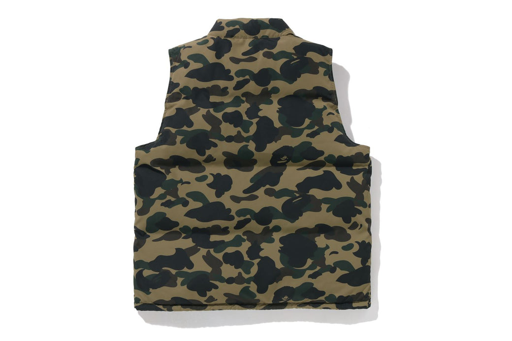 1ST CAMO REVERSIBLE DOWN VEST | bape.com