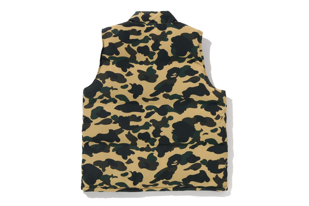 1ST CAMO REVERSIBLE DOWN VEST | bape.com