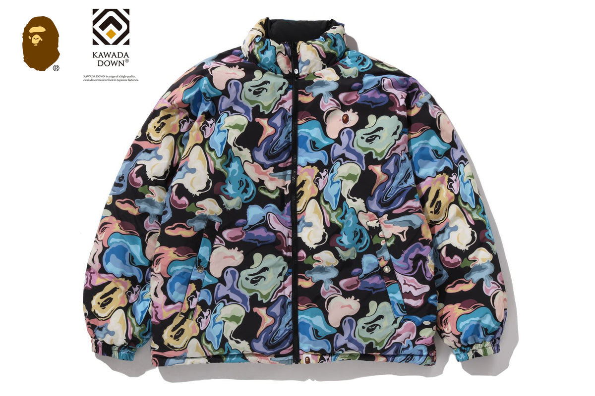 ART CAMO REVERSIBLE DOWN JACKET | bape.com
