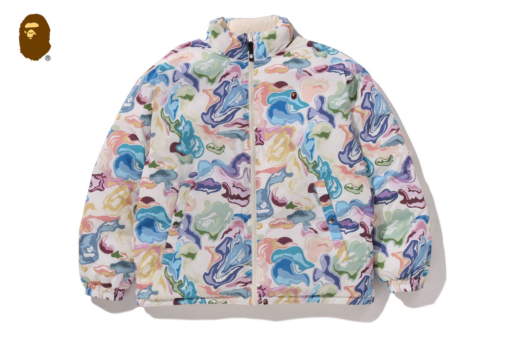 ART CAMO REVERSIBLE DOWN JACKET | bape.com