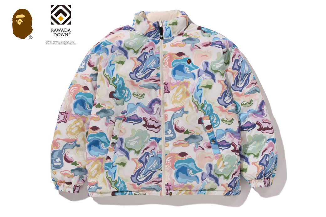 ART CAMO REVERSIBLE DOWN JACKET | bape.com