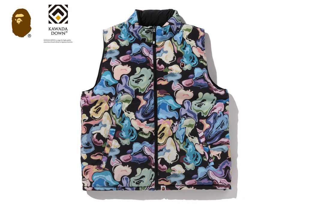 ART CAMO REVERSIBLE DOWN VEST | bape.com