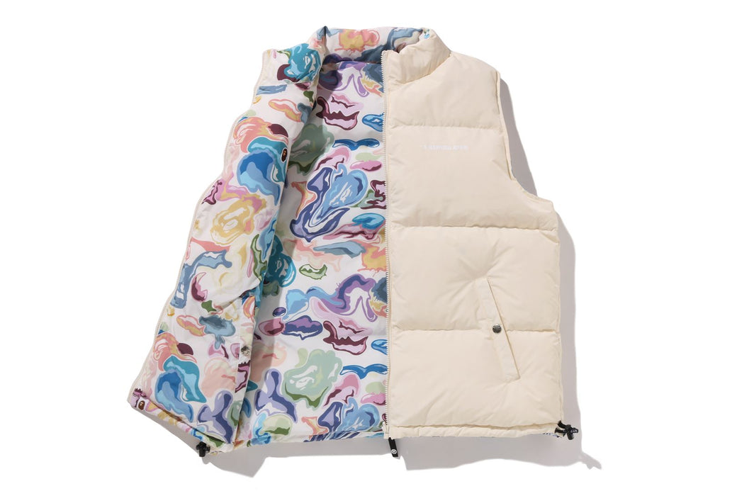 ART CAMO REVERSIBLE DOWN VEST | bape.com