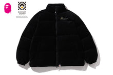 CRYSTAL STONE BAPE LOGO VELOUR DOWN JACKET