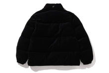 CRYSTAL STONE BAPE LOGO VELOUR DOWN JACKET