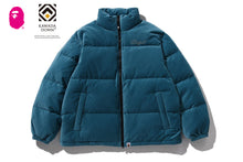 CRYSTAL STONE BAPE LOGO VELOUR DOWN JACKET