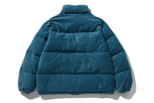 CRYSTAL STONE BAPE LOGO VELOUR DOWN JACKET