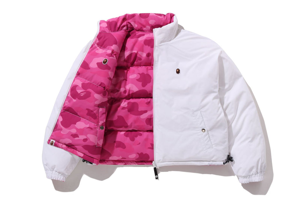 超希少　エイプ　APE カモフラ　リバーシブル　ダウンジャケット　ピンクレッド A BATHING APE（アベイシングエイプ） ダウンコート ダウンジャケット
