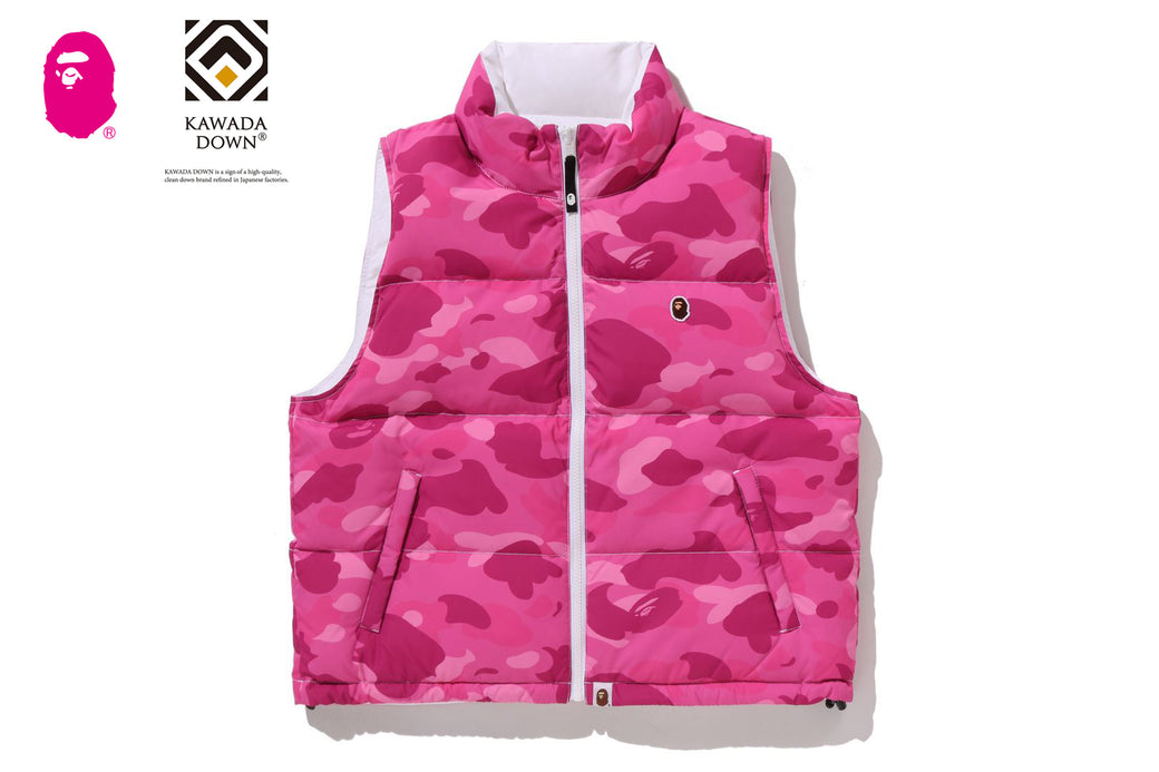 COLOR CAMO REVERSIBLE DOWN VEST | bape.com
