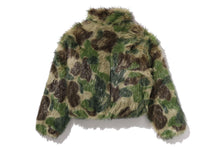 ABC CAMO ONE POINT METALLIC LONG FUR JACQUARD DOWN JACKET