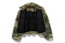 ABC CAMO ONE POINT METALLIC LONG FUR JACQUARD DOWN JACKET