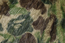 ABC CAMO ONE POINT METALLIC LONG FUR JACQUARD DOWN JACKET
