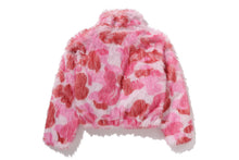 ABC CAMO ONE POINT METALLIC LONG FUR JACQUARD DOWN JACKET