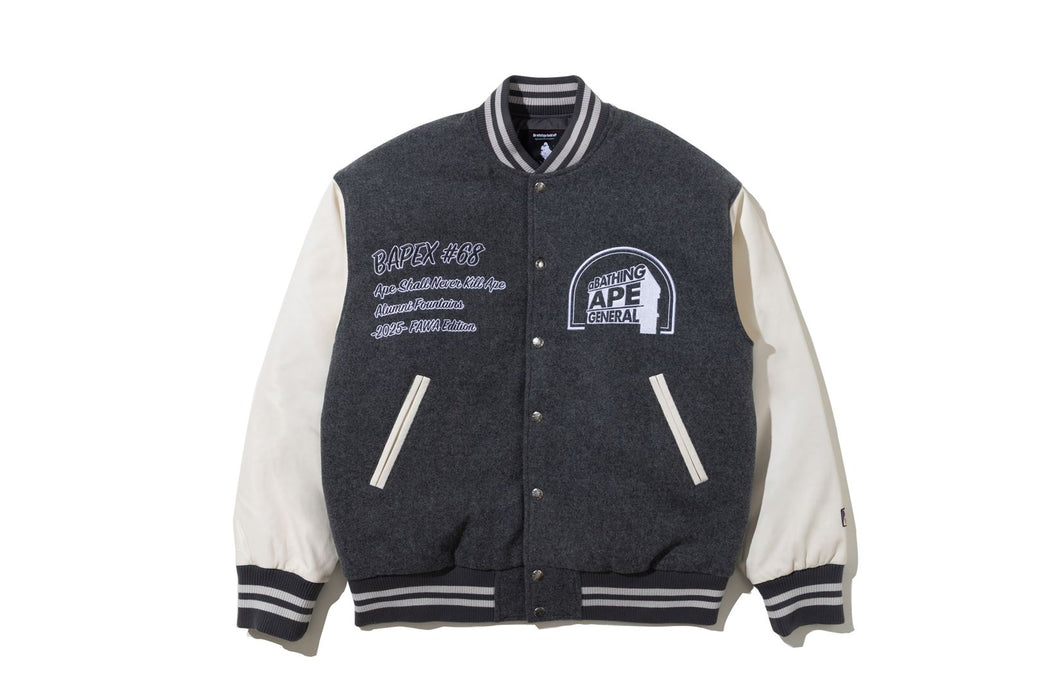 BAPE BY KAZUKI KURAISHI 】MULTI LOGO VARSITY DOWN JACKET | bape.com
