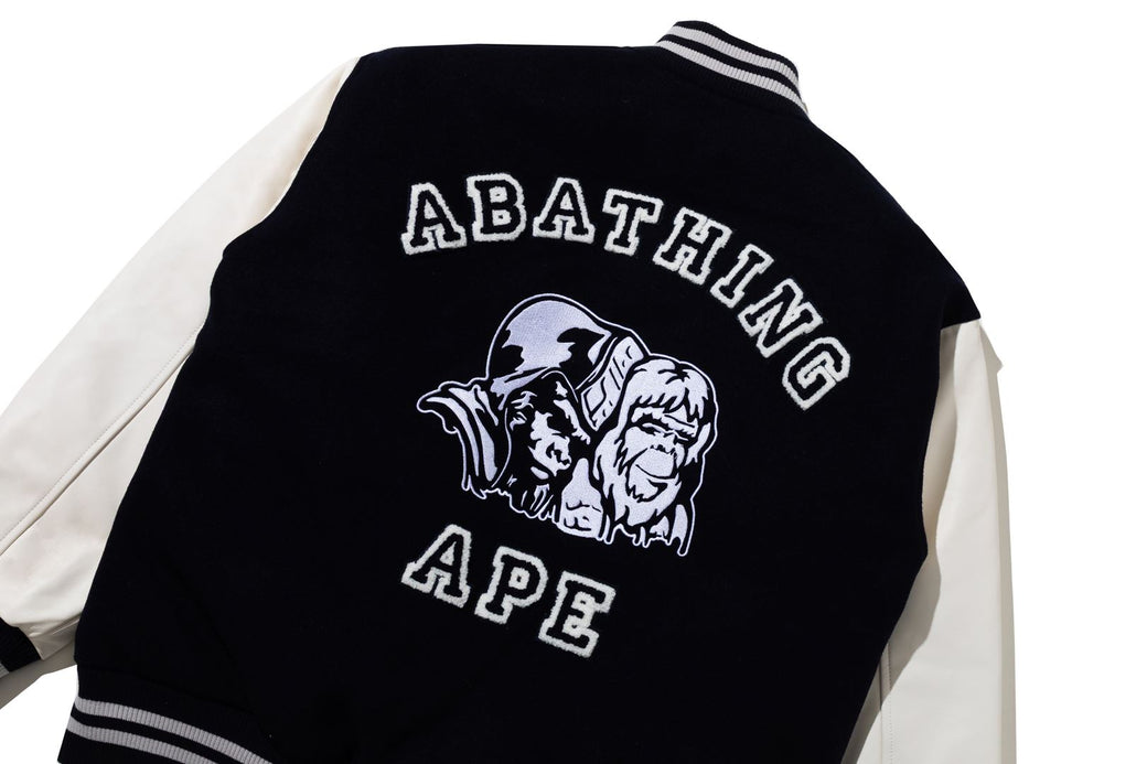 BAPE BY KAZUKI KURAISHI 】MULTI LOGO VARSITY DOWN JACKET | bape.com