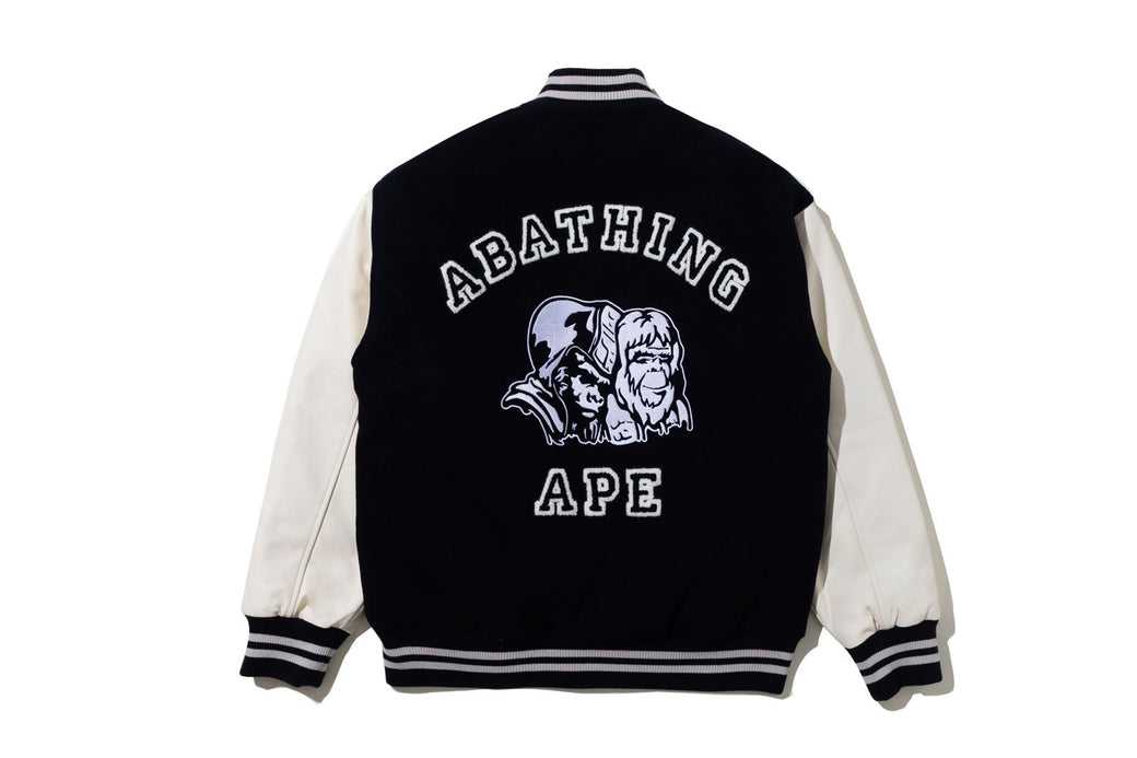 BAPE BY KAZUKI KURAISHI 】MULTI LOGO VARSITY DOWN JACKET | bape.com