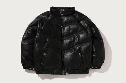 LEATHER B BOY DOWN JACKET