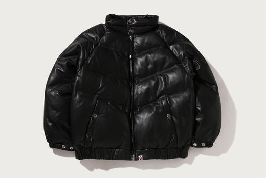 LEATHER B BOY DOWN JACKET