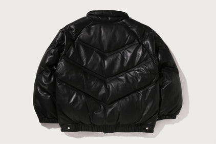 LEATHER B BOY DOWN JACKET