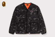 COLOR CAMO STA QUILTING REVERSIBLE LIGHT DOWN JACKET