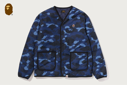 COLOR CAMO STA QUILTING REVERSIBLE LIGHT DOWN JACKET