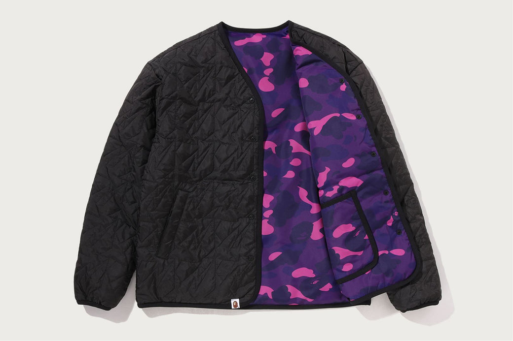 COLOR CAMO STA QUILTING REVERSIBLE LIGHT DOWN JACKET | bape.com