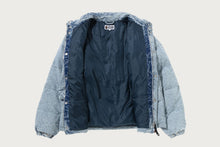 LINE CAMO JACQUARD DENIM CLASSIC DOWN JACKET