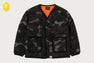 COLOR CAMO STA QUILTING REVERSIBLE LIGHT DOWN JACKET