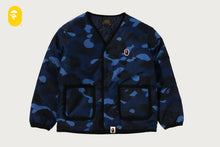 COLOR CAMO STA QUILTING REVERSIBLE LIGHT DOWN JACKET