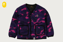 COLOR CAMO STA QUILTING REVERSIBLE LIGHT DOWN JACKET