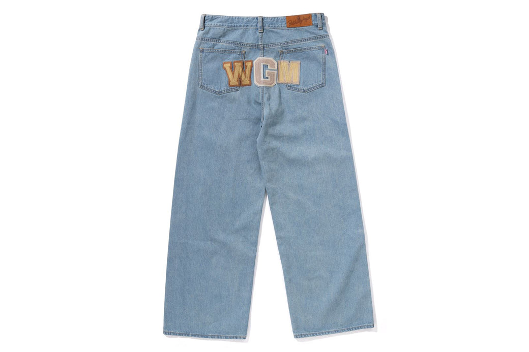 SHARK EMBROIDERY BAGGY DENIM PANTS #2 | bape.com