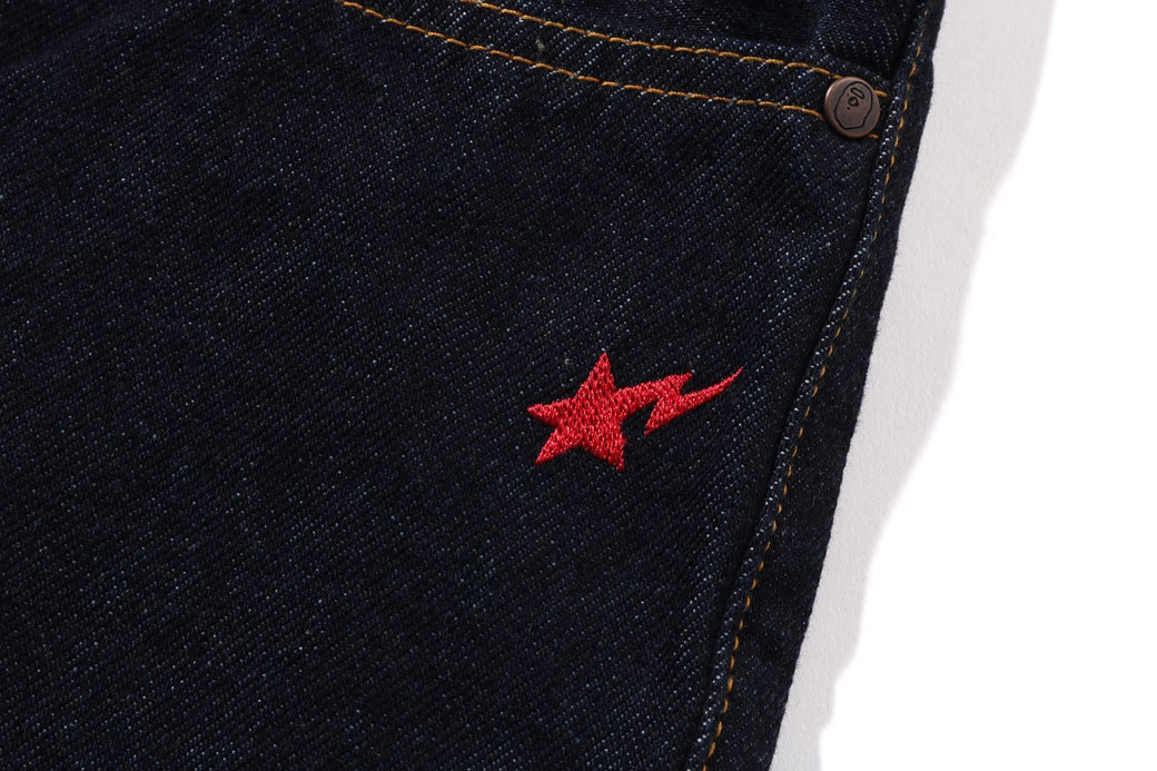 STA APE HEAD REGULAR FIT DENIM PANTS | bape.com