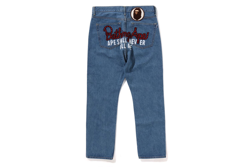 BAPE CHAMPION REGULAR FIT DENIM PANTS | bape.com BAPE CHAMPION REGULAR FIT DENIM PANTS | bape.com