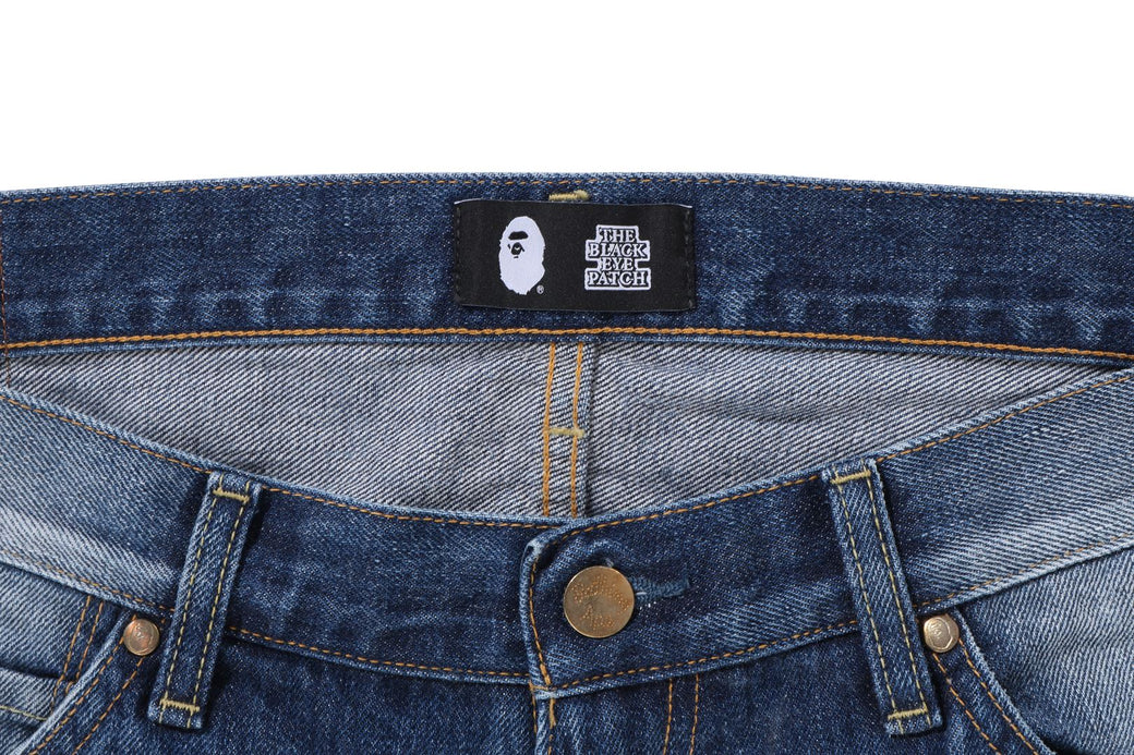 【 BAPE X BLACK EYE PATCH 】LOOSE FIT DENIM PANTS