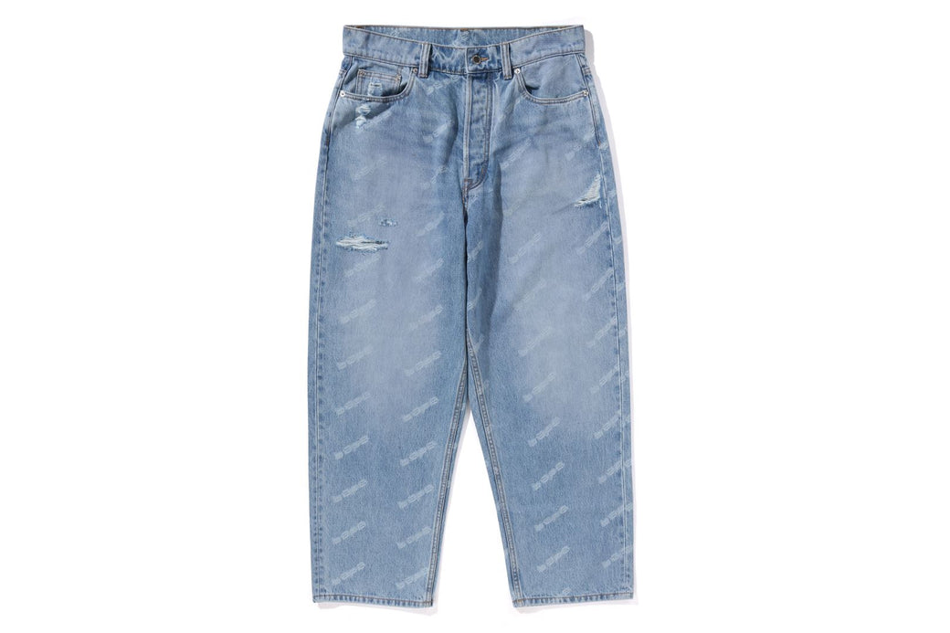 BAPE HEXAGRAM LASER DESTROY DENIM PANTS | bape.com