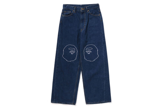 APE HEAD OVERSIZED FIT 12 OZ DENIM PANTS