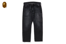 YEAR OF SNAKE RELAXED FIT DENIM PANTS