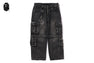 BAPE BLACK CARGO RIDER BIKER JEANS