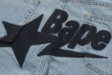 BAPE STA EMBROIDERY BAGGY DENIM PANTS