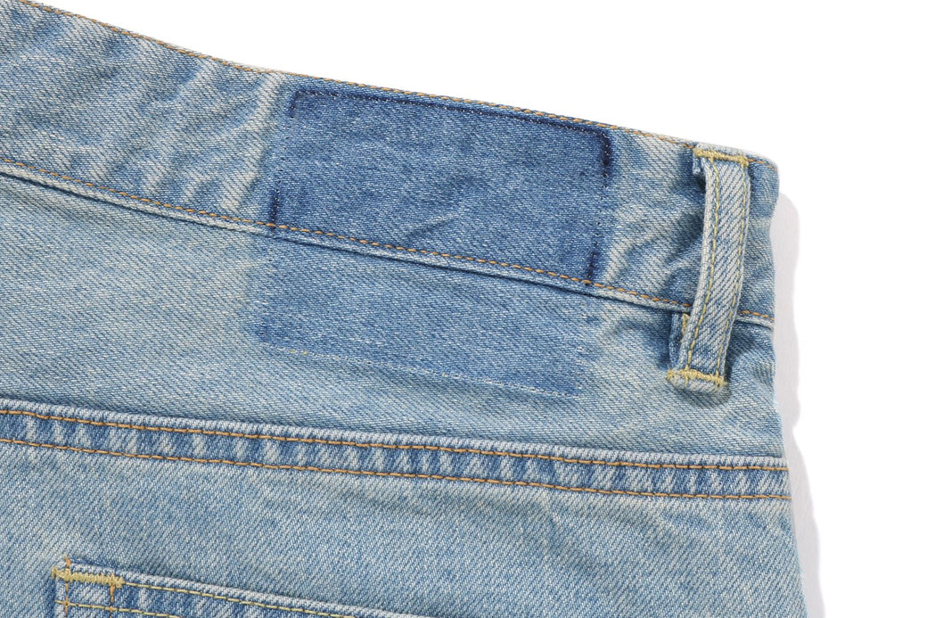 BAPE STA EMBROIDERY BAGGY DENIM PANTS | bape.com