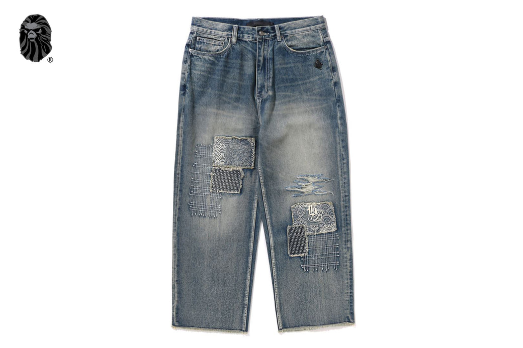 SASHIKO PATCHWORK JEANS | bape.com